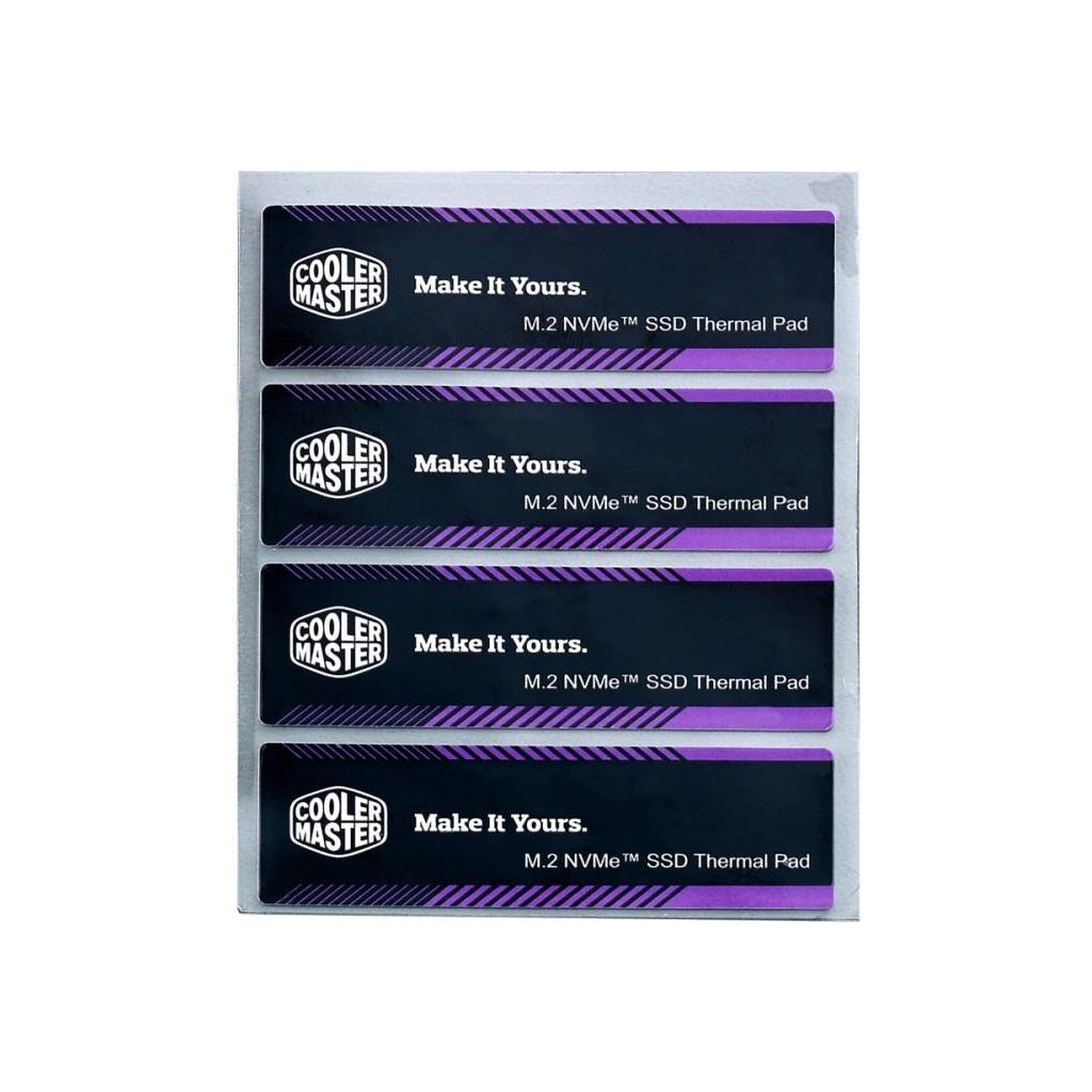 Термопрокладка CoolerMaster Thermal Pads M.2 SSD 60x18x0.5mm 4 in 1 kit (CMA-TNCLP4XXBK1-GL) - изображение 1