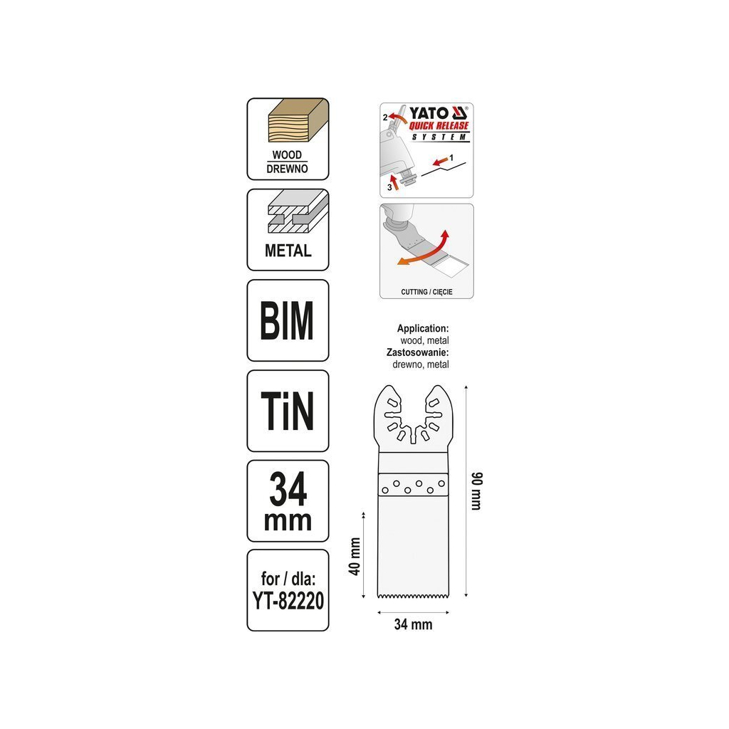 Полотно Yato для реноватора (YT-34712) - зображення 2