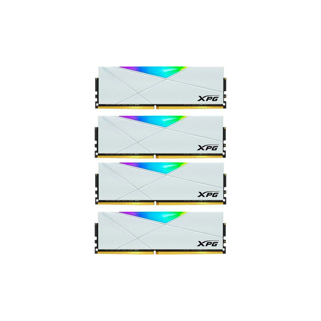 Модуль пам'яті для комп'ютера DDR4 64GB (4x16GB) 3600 MHz XPG Spectrix D50 RGB White ADATA (AX4U360016G18I-QCWH50) - зображення 1