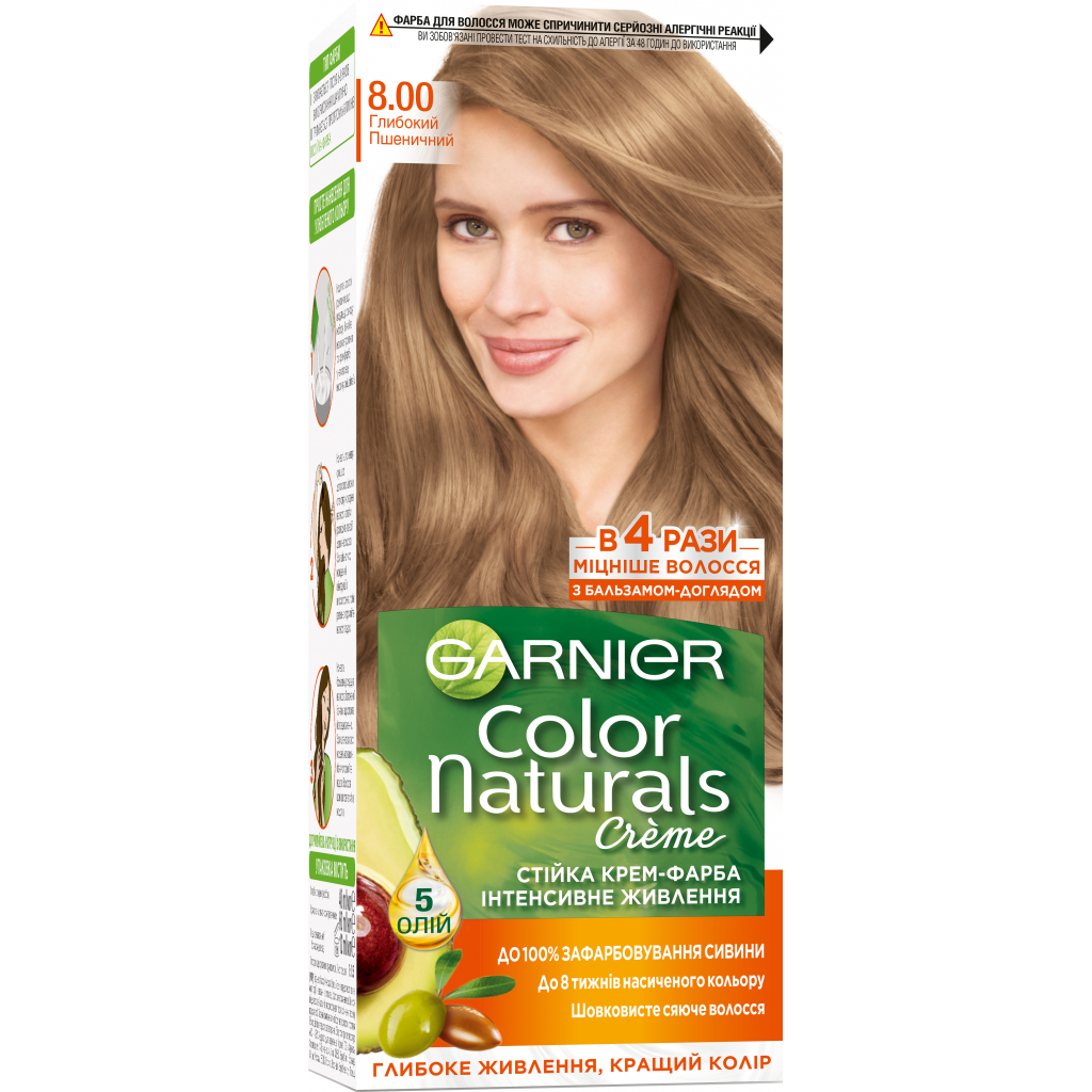 Фарба для волосся Garnier Color Naturals 8.00 Глибокий пшеничний 110 мл (3600542021814) - зображення 1