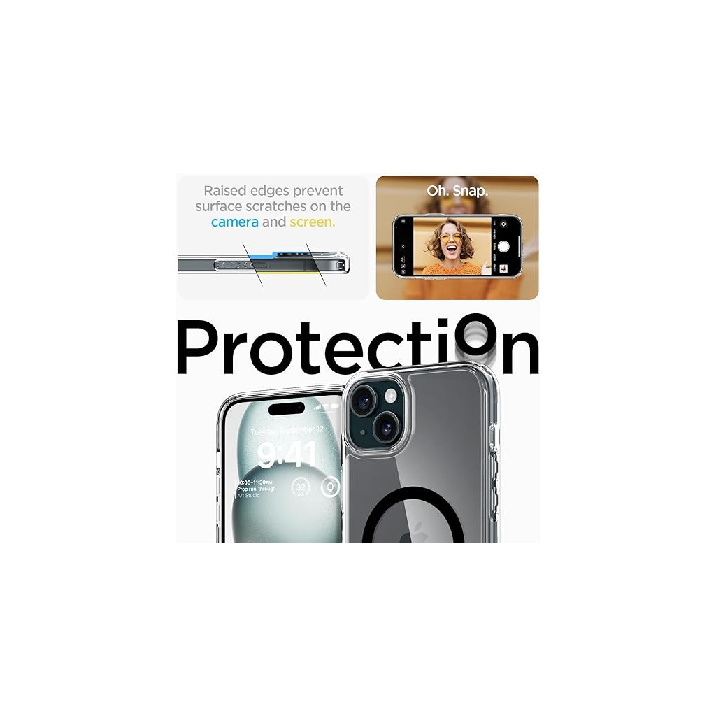 Чохол до мобільного телефона Spigen Apple iPhone 15 Ultra Hybrid MagFit Black (ACS06803) - зображення 7