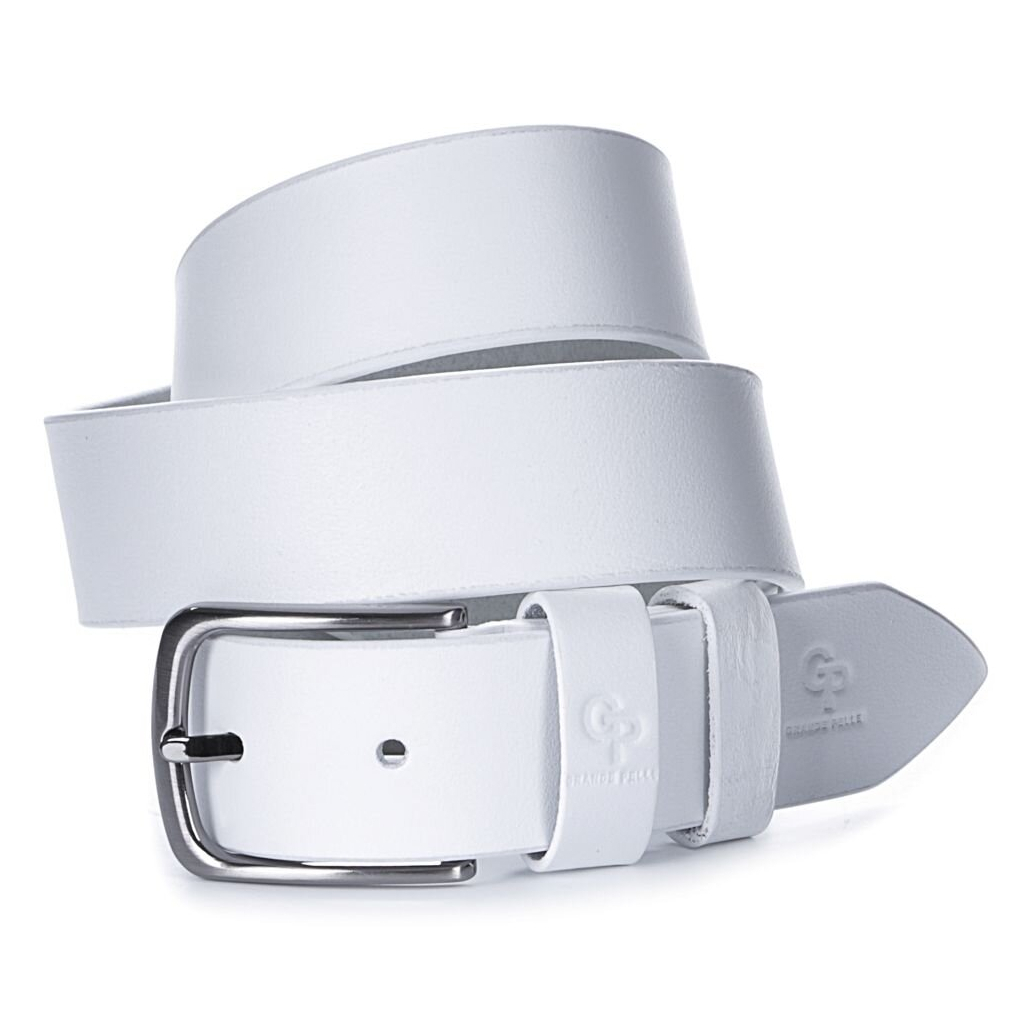 Ремінь Grande Pelle Шкіряний ремінь Білий (00917) - зображення 1