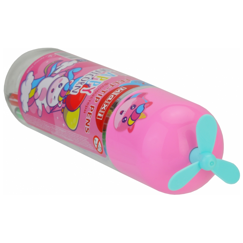 Фломастери Maxi Unicorn в пластиковому тубусі-вертольоті, 12 кольорів (MX15240) - изображение 2