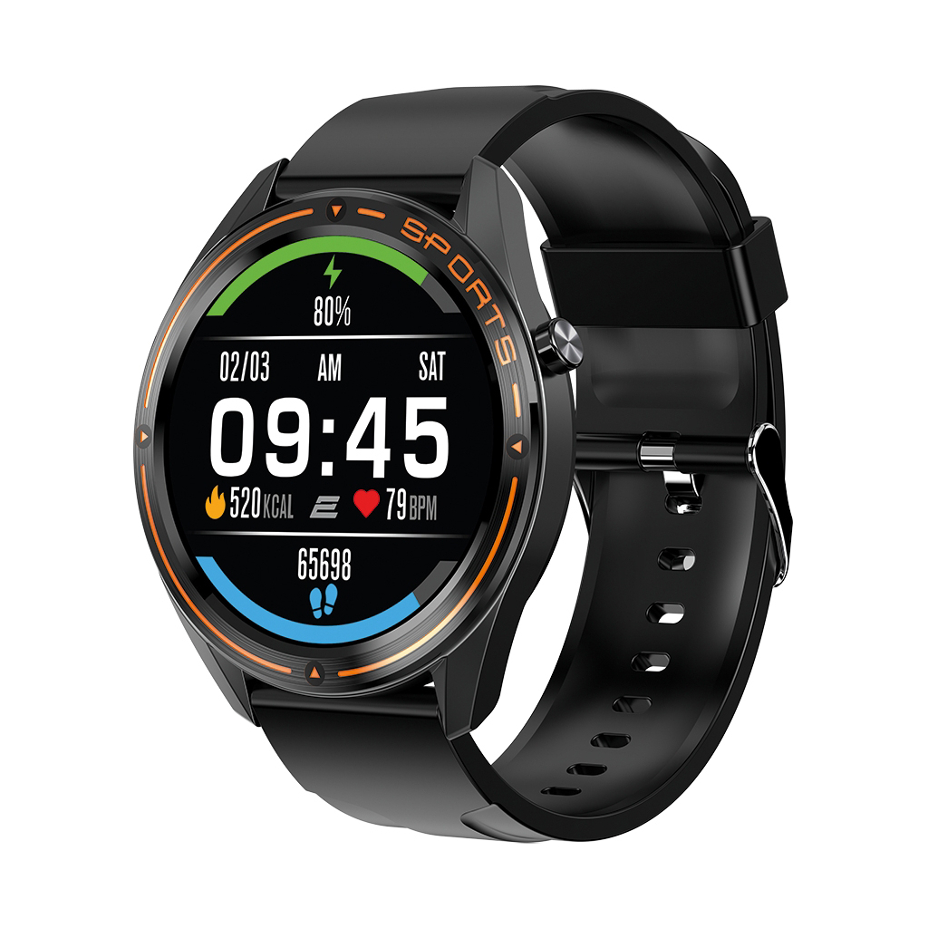 Смарт-годинник 2E Motion GT 46 mm Black-Orange (2E-CWW20BKOR) - зображення 1