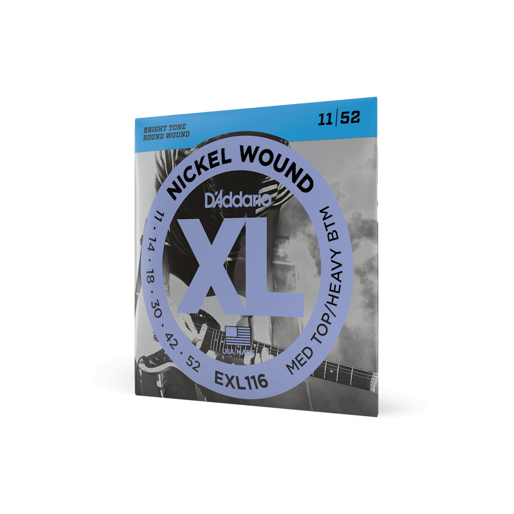 Струни для гітари D'Addario XL Nickel Wound Medium Top / Heavy Bottom (11-52) (EXL116) - зображення 2