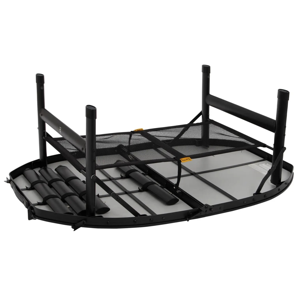Туристичний стіл Bo-Camp Woodbine Oval 100x70 cm Black/Wood look (1404185) - зображення 5