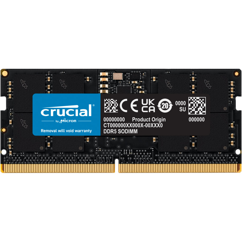 Модуль пам'яті для ноутбука SoDIMM DDR5 16GB 4800 MHz Micron (CT16G48C40S5T) - зображення 1