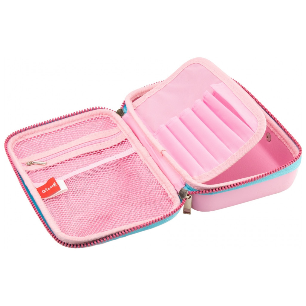 Пенал Cool For School 1 відділення на замку Рожевий (QT-5685-Pink) - зображення 3