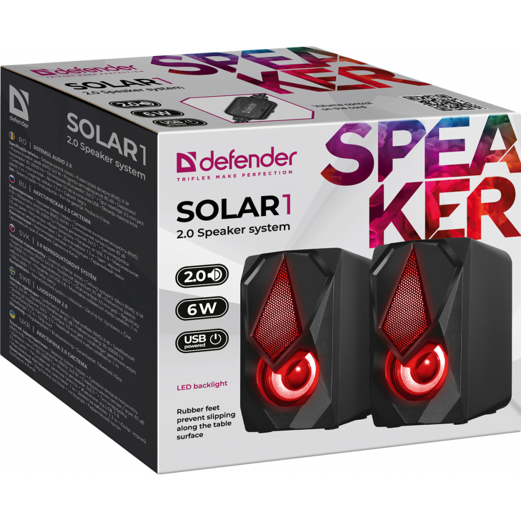 Акустична система Defender Solar 1 Black (65401) - зображення 7