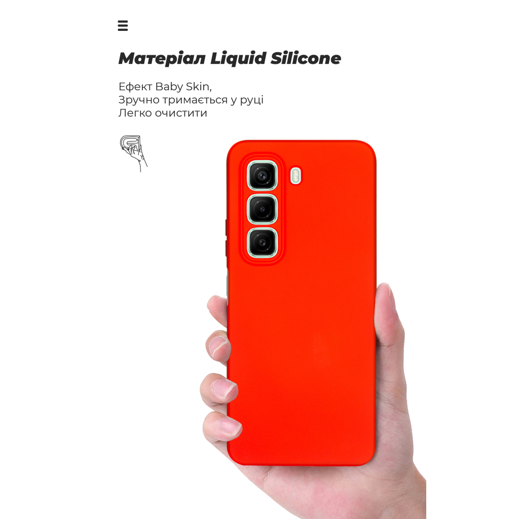 Чохол до мобільного телефона Armorstandart ICON Infinix Hot 50 4G Camera cover Red (ARM80978) - зображення 7