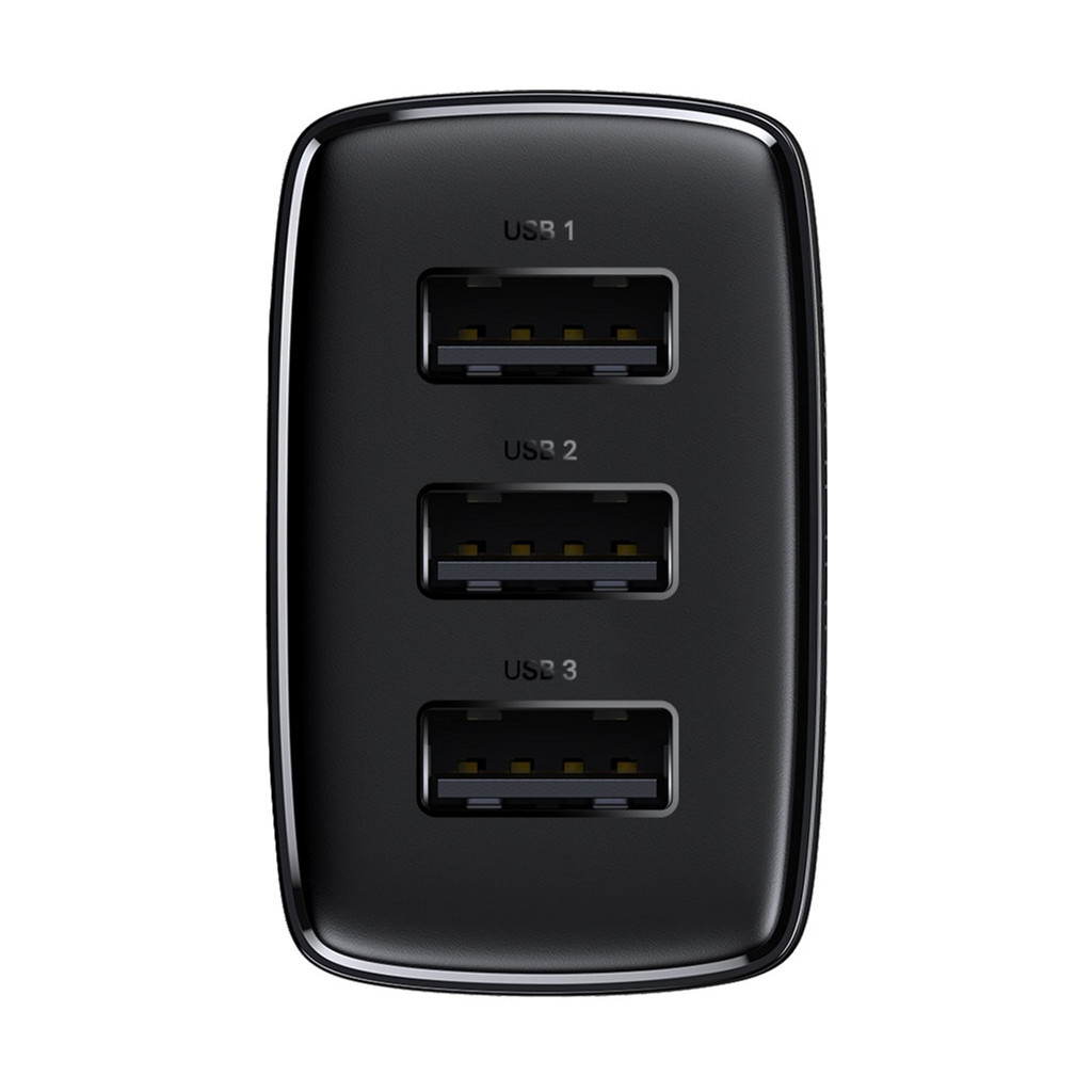 Зарядний пристрій Baseus Compact Charger 3U Black (CCXJ020101) - зображення 3