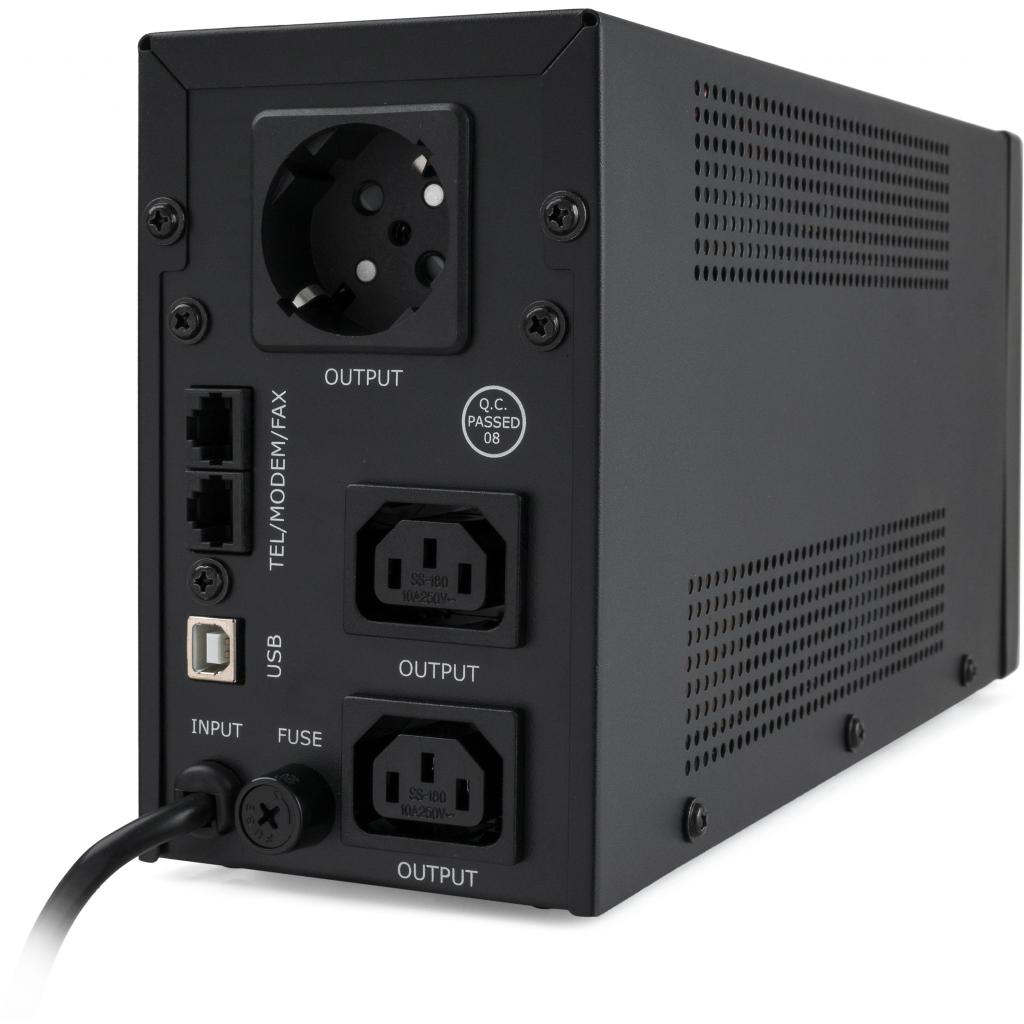 Пристрій безперебійного живлення Vinga LED 850VA metal case with USB (VPE-850PRMU) - зображення 4