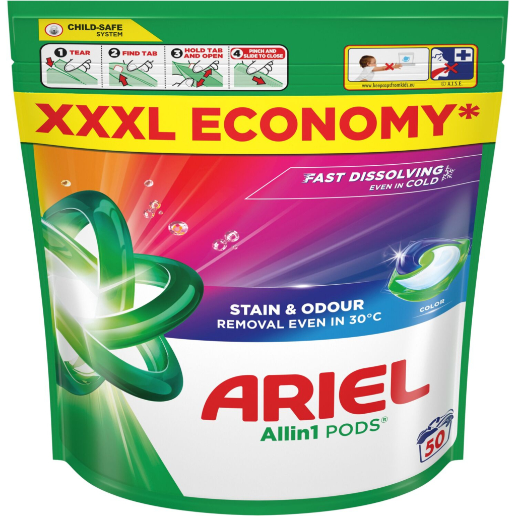 Капсули для прання Ariel Pods All-in-1 Color Для кольорового 50 шт. (8700216764285) - изображение 1