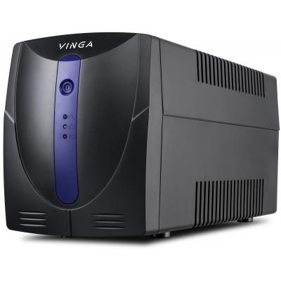 Пристрій безперебійного живлення Vinga LED 1200VA plastic case (VPE-1200P) - зображення 1