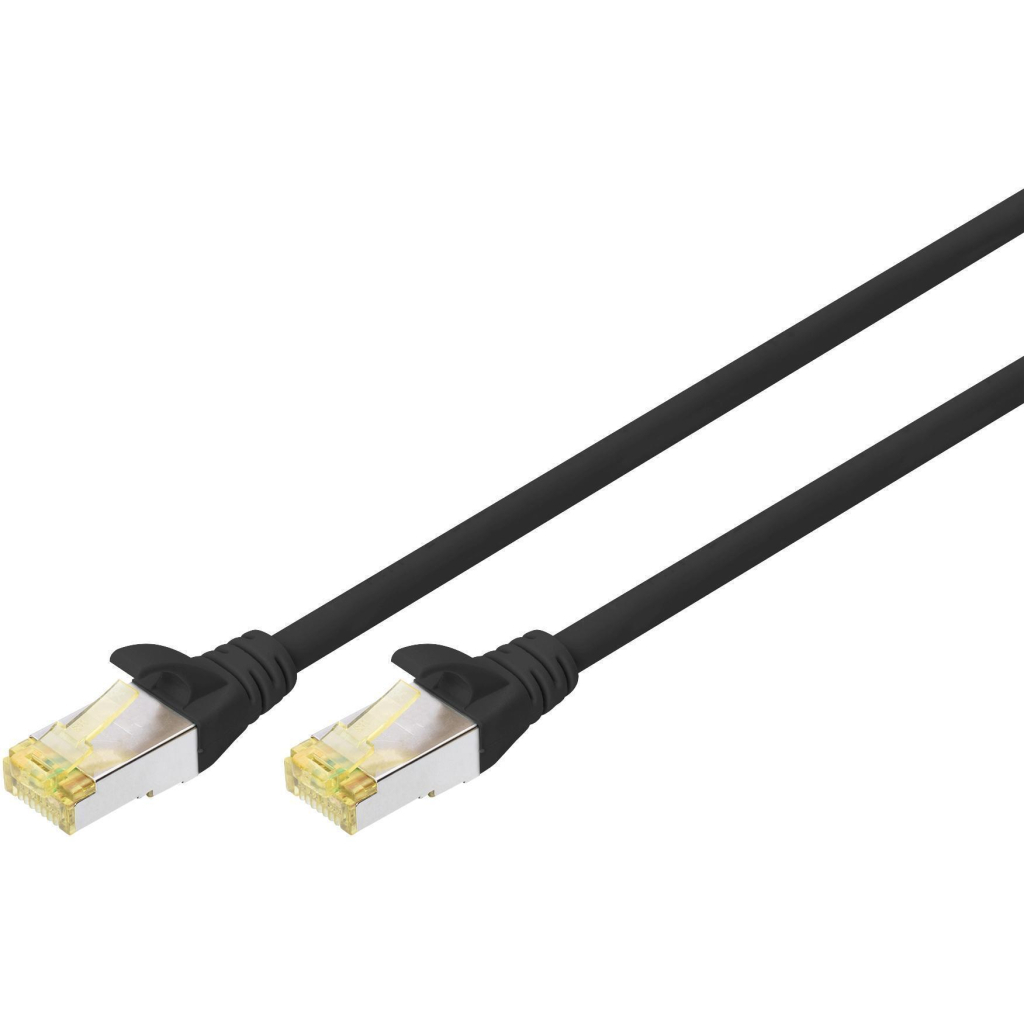 Патч-корд 3м CAT 6a S-FTP, AWG 26/7, Cu, PVC, black Digitus (DK-1644-A-030/BL) - зображення 1