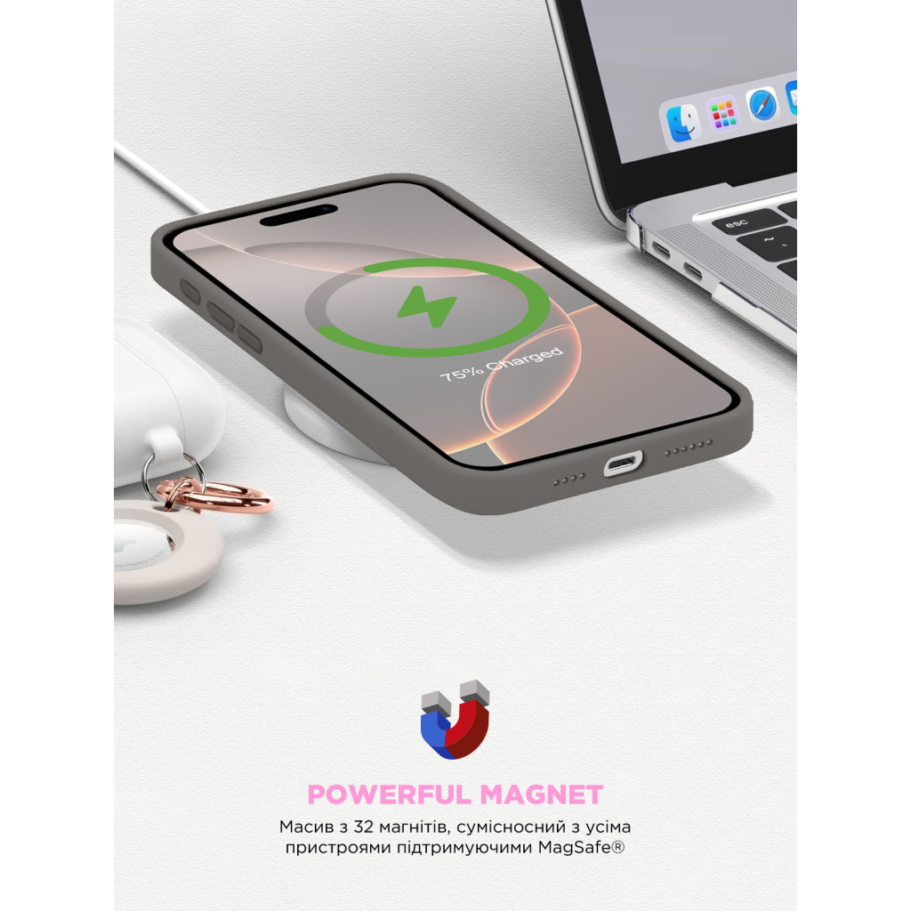 Чохол до мобільного телефона Armorstandart ICON2 MagSafe Apple iPhone 16 Pro Max Stone Grey (ARM81321) - зображення 9