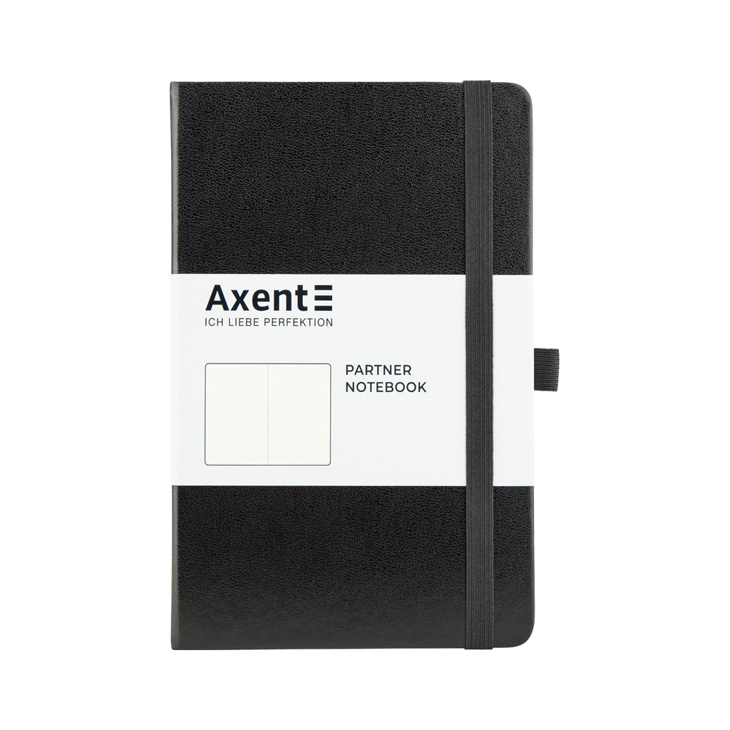 Книга записна Axent Partner 125х195 мм без лініюванням 96 аркушів Чорна (8307-01-A) - зображення 1