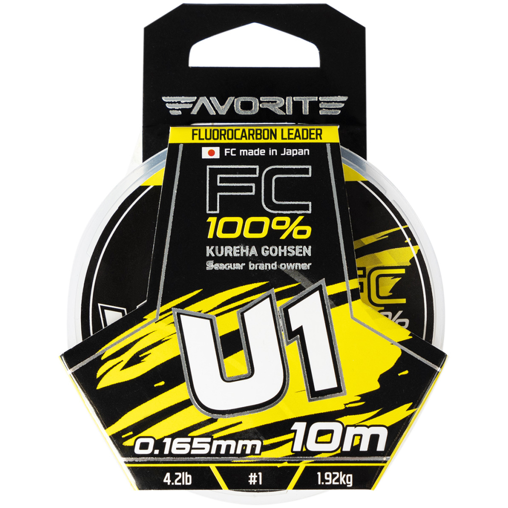 Флюорокарбон Favorite U1 FC 10m 1.0/0.165mm 4.2lb/1.92kg (1693.11.75) - зображення 2