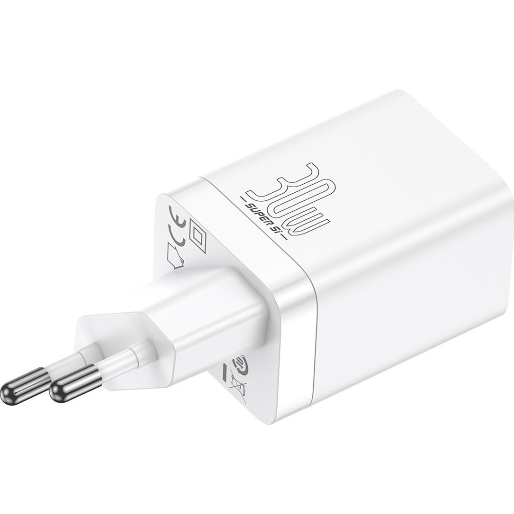 Зарядний пристрій Baseus Super Si Pro C+U 30W (CCSUPP-E02) white (948117) - зображення 2