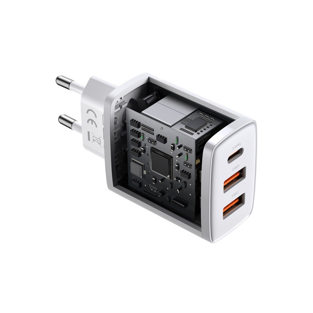 Зарядний пристрій Baseus Compact Quick Charger 2U+C (CCXJ-E02) - зображення 5