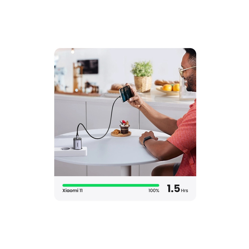 Зарядний пристрій Ugreen Nexode Mini 20W PD GaN Tech Whit ePD3.0 (PD2.0) QC4.0+ (QC4.0/QC3.0/QC2.0) (CD318/15324) - зображення 5
