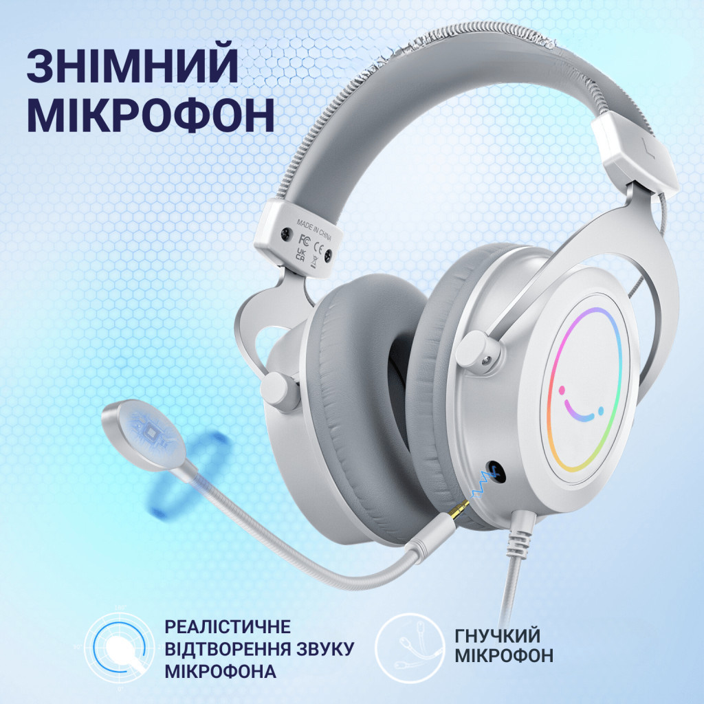 Навушники Fifine H3 RGB White (H3W) - зображення 4