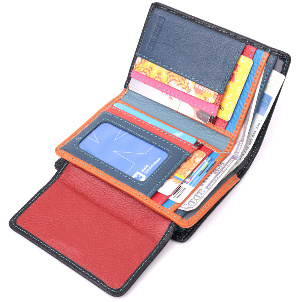 Гаманець ST Leather З натуральної шкіри Чорний (22501) - зображення 6