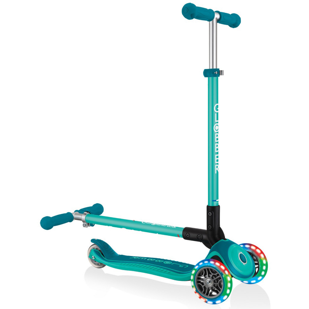 Самокат Globber Primo Foldable Plus Lights зелений (439-107) - зображення 8
