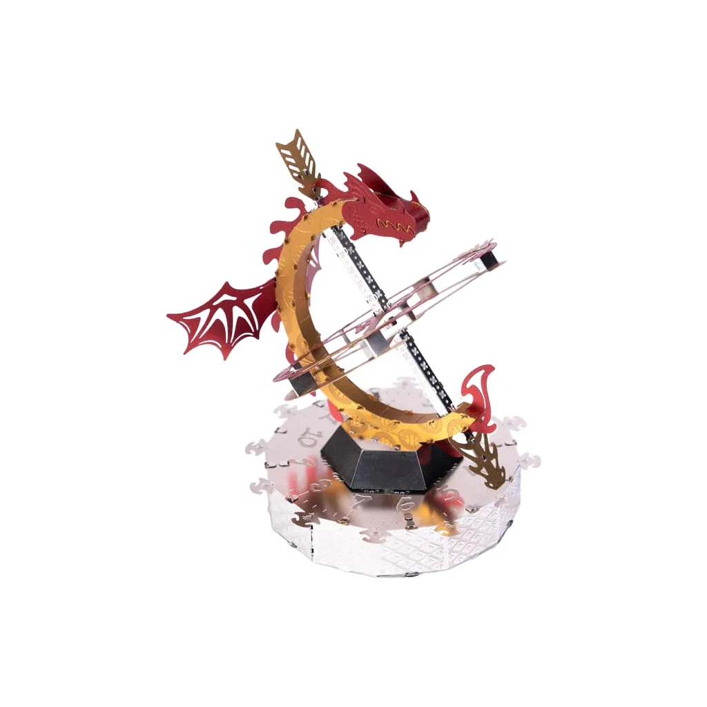 Конструктор Metal Time Колекцiйна модель Sun Chaser Dragon Stand Clock Сонячний годинник (MT025) - зображення 2