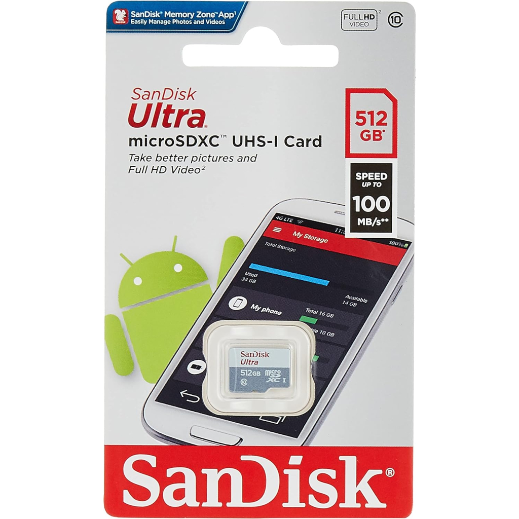 Карта пам'яті SanDisk 512GB microSDXC class 10 UHS-I Ultra (SDSQUNR-512G-GN3MN) - изображение 2