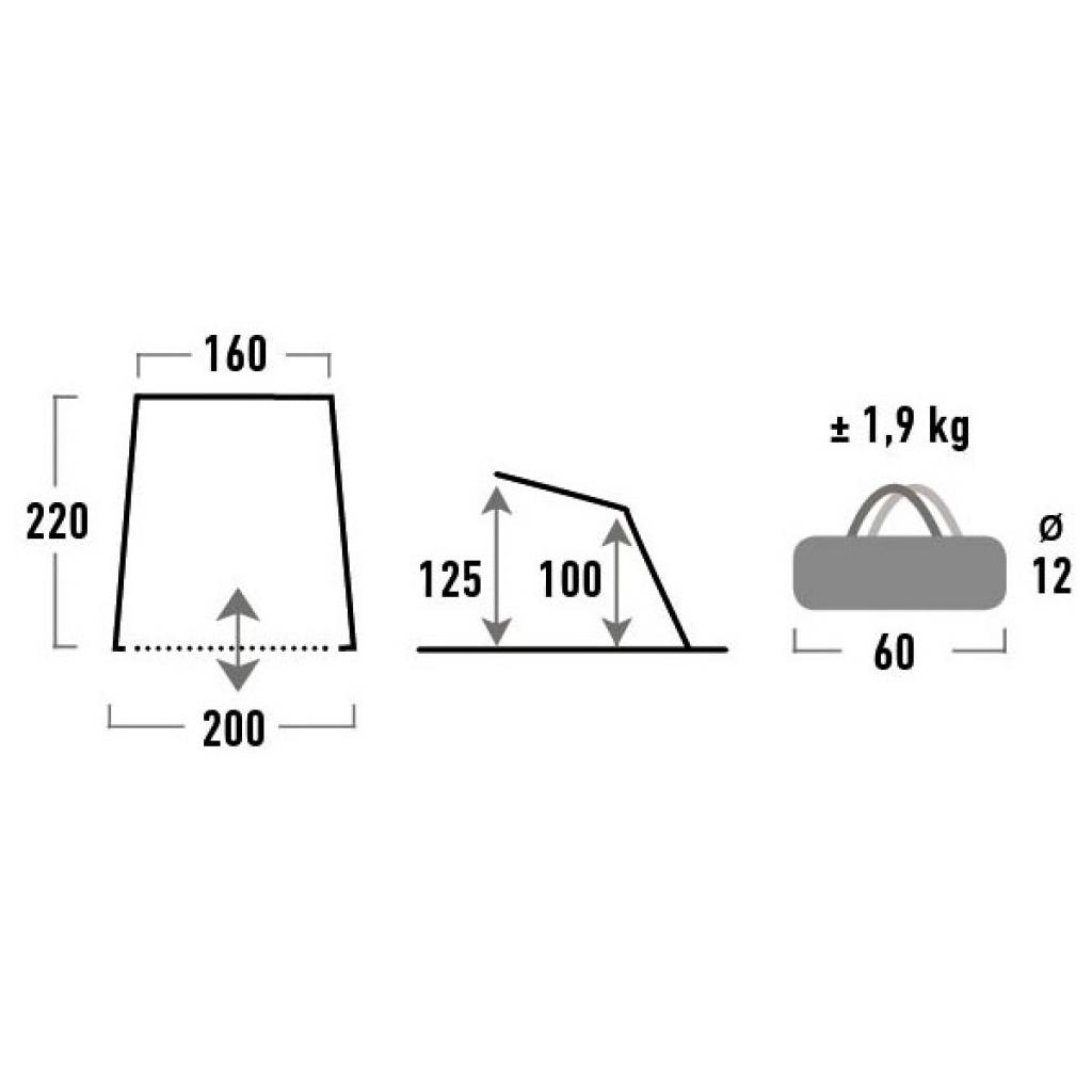 Намет High Peak Cordoba 80 Aluminium/Dark Grey (926279) - зображення 3