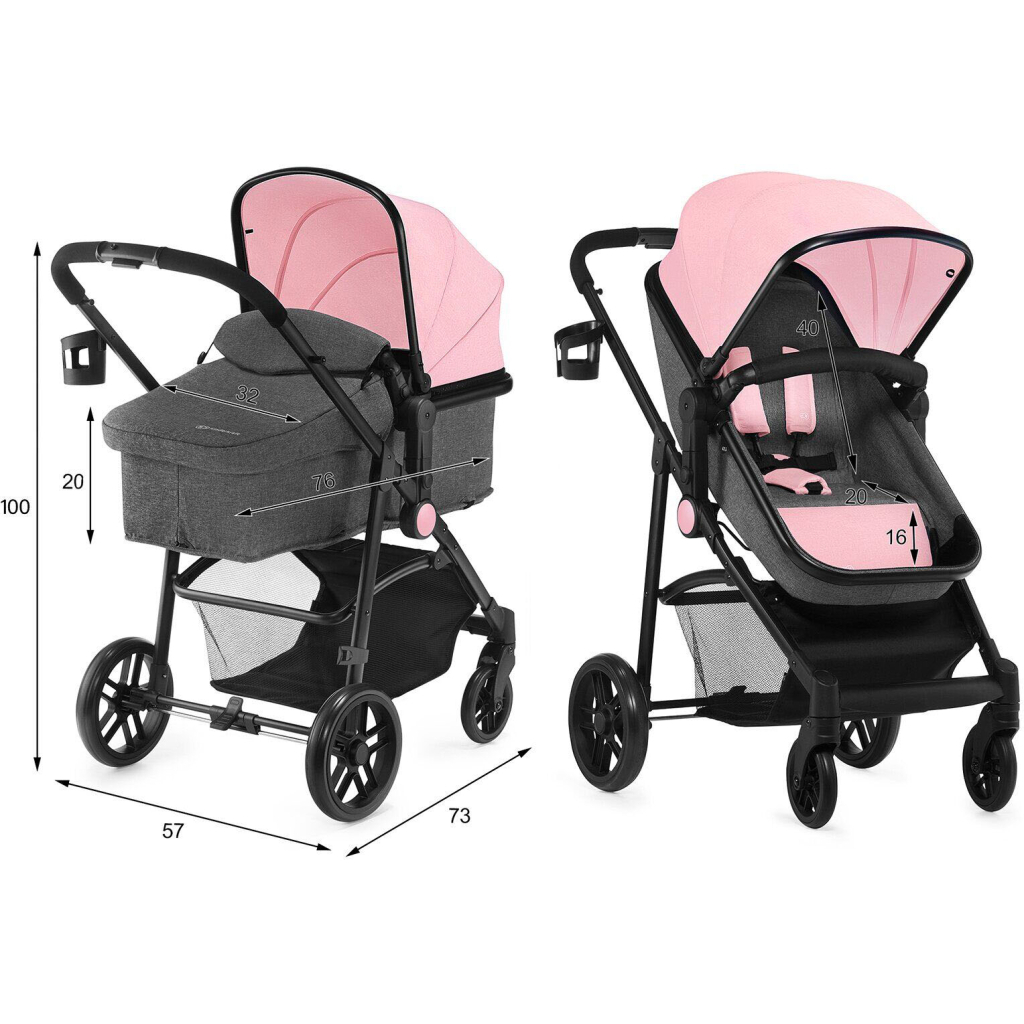 Коляска Kinderkraft 3 в 1 Juli Pink (KKWJULIPNK3000) (5902533911745) - зображення 9