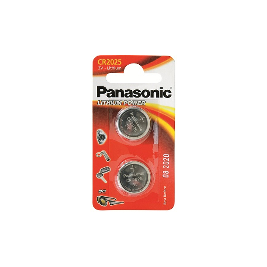 Батарейка Panasonic CR 2025 * 2 LITHIUM (CR-2025EL/2B) - зображення 1