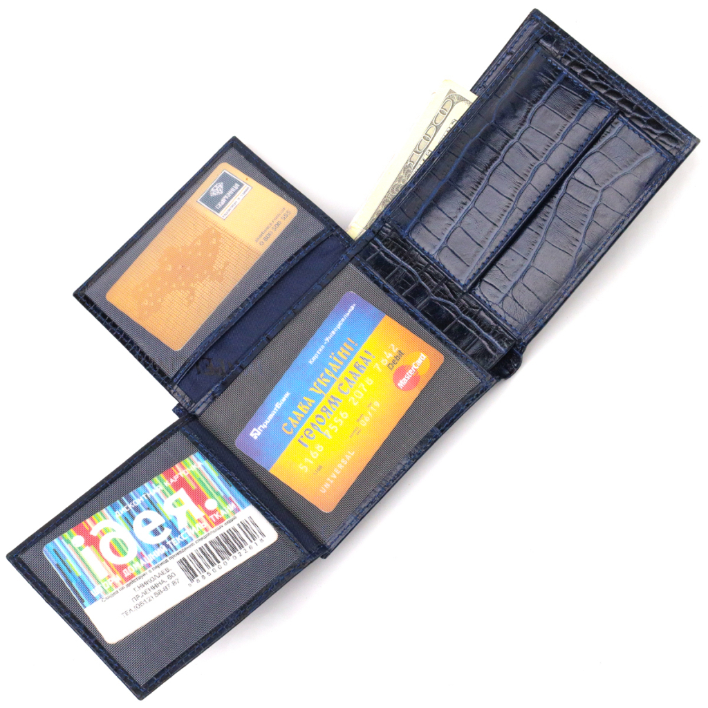 Гаманець Canpellini З натуральної шкіри Синій (21924) - зображення 5