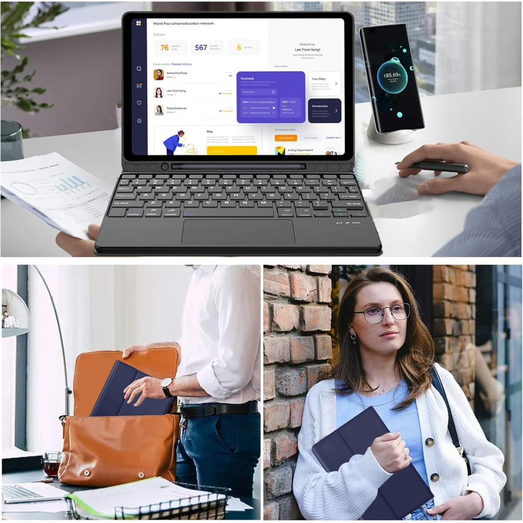 Чохол до планшета BeCover Keyboard+TouchPad Xiaomi Redmi Pad SE 11" Deep Blue (712396) - зображення 6