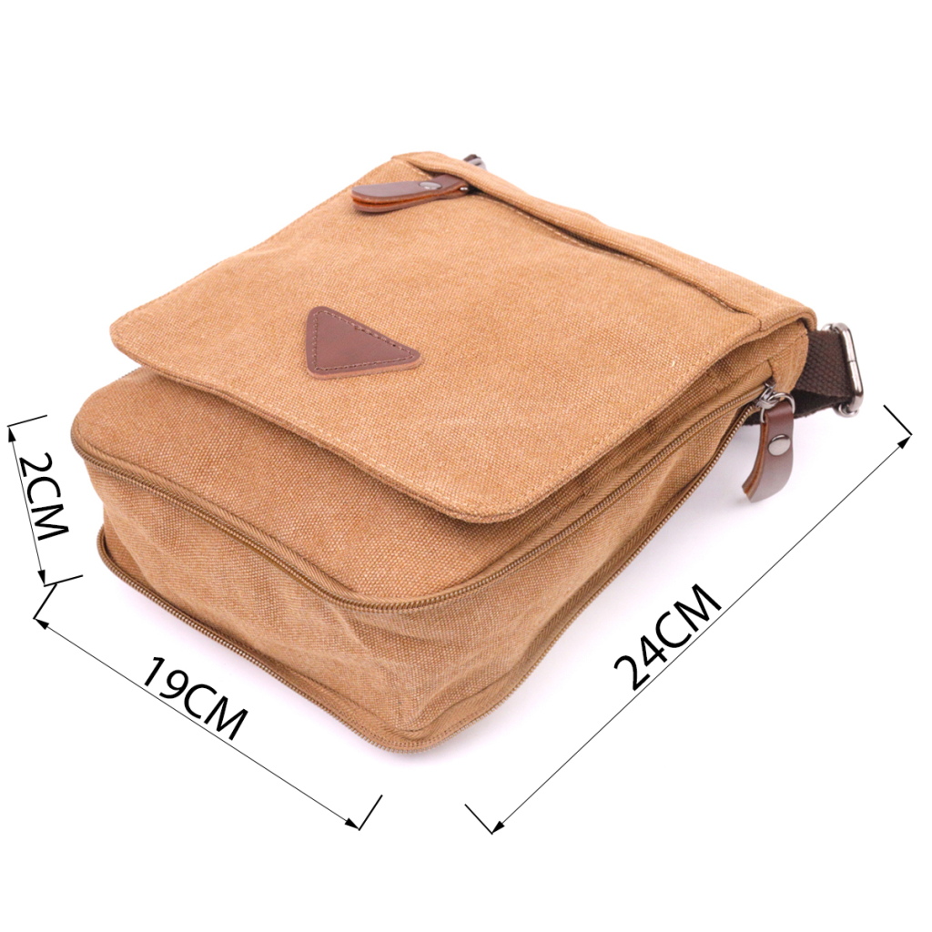 Сумка Vintage Чоловіча з текстилю Коричнева (21268) - зображення 4