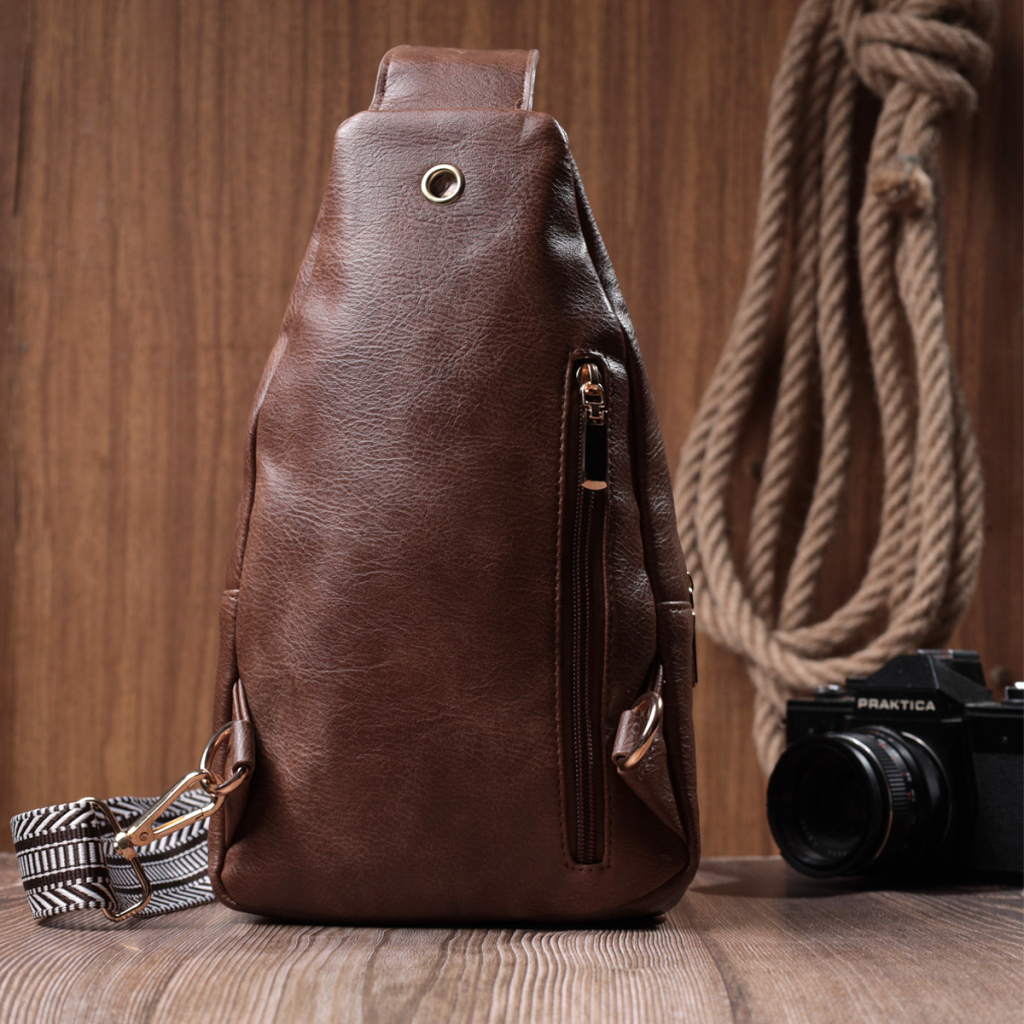 Сумка Vintage З екошкіри Коричнева (22747) - зображення 10