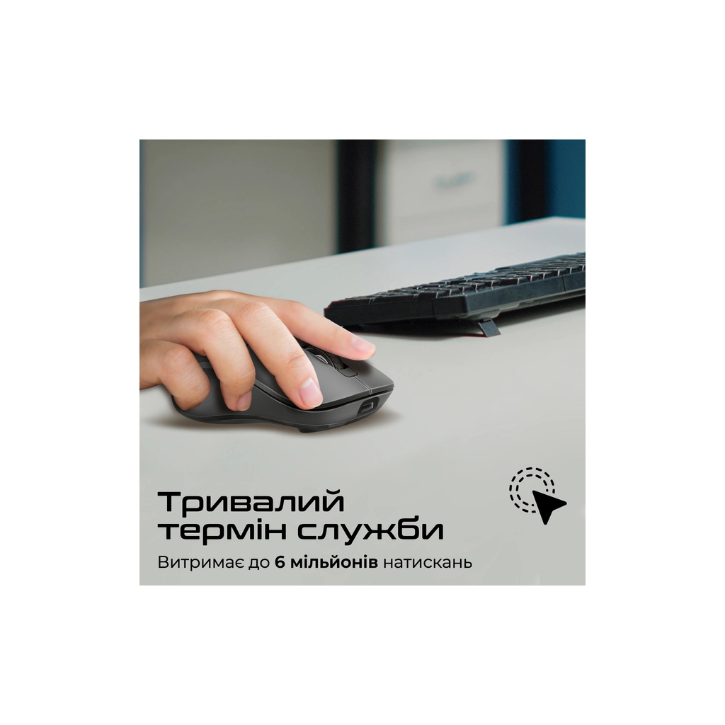 Мишка Promate Samo Wireless/Bluetooth Black (samo.black) - зображення 8