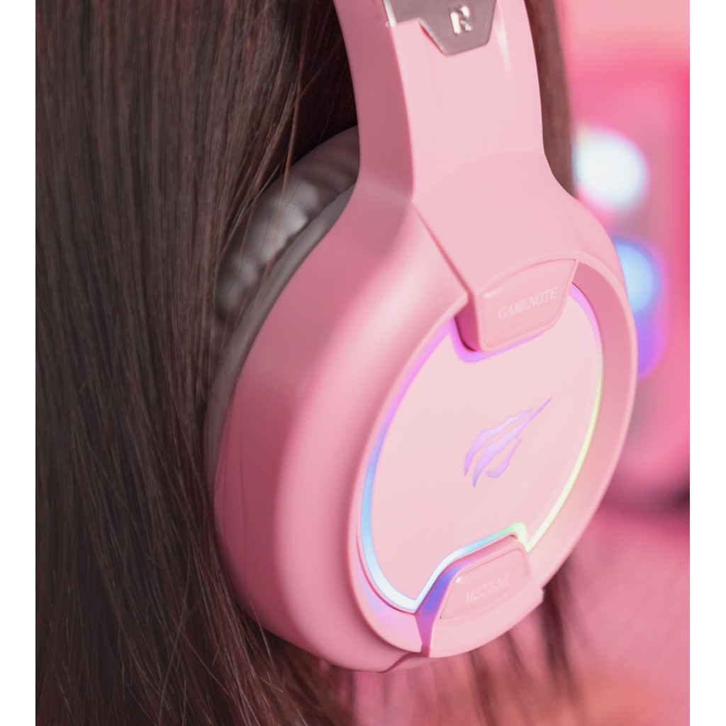 Навушники Havit HV-H2233d Cat Pink - зображення 6