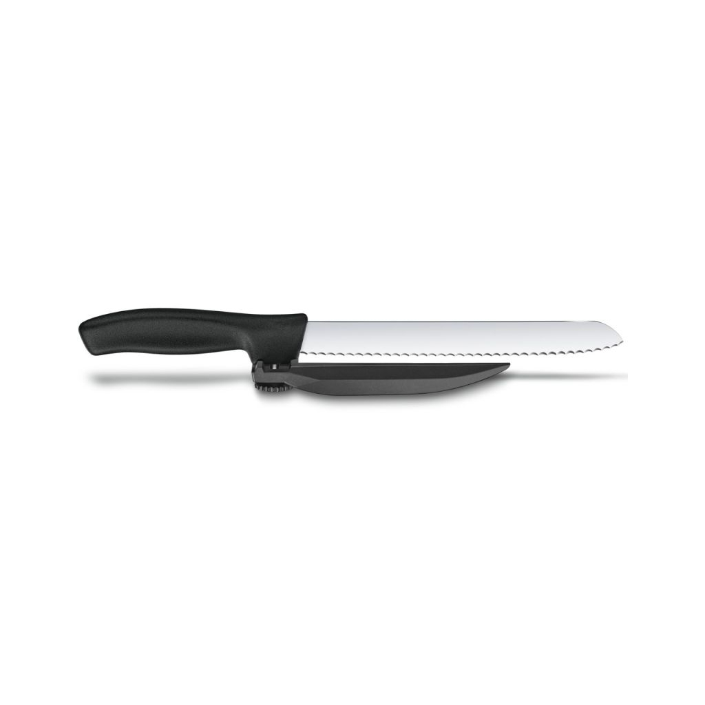Кухонний ніж Victorinox SwissClassic DUX 21 см Serrated Black (6.8663.21) - изображение 2