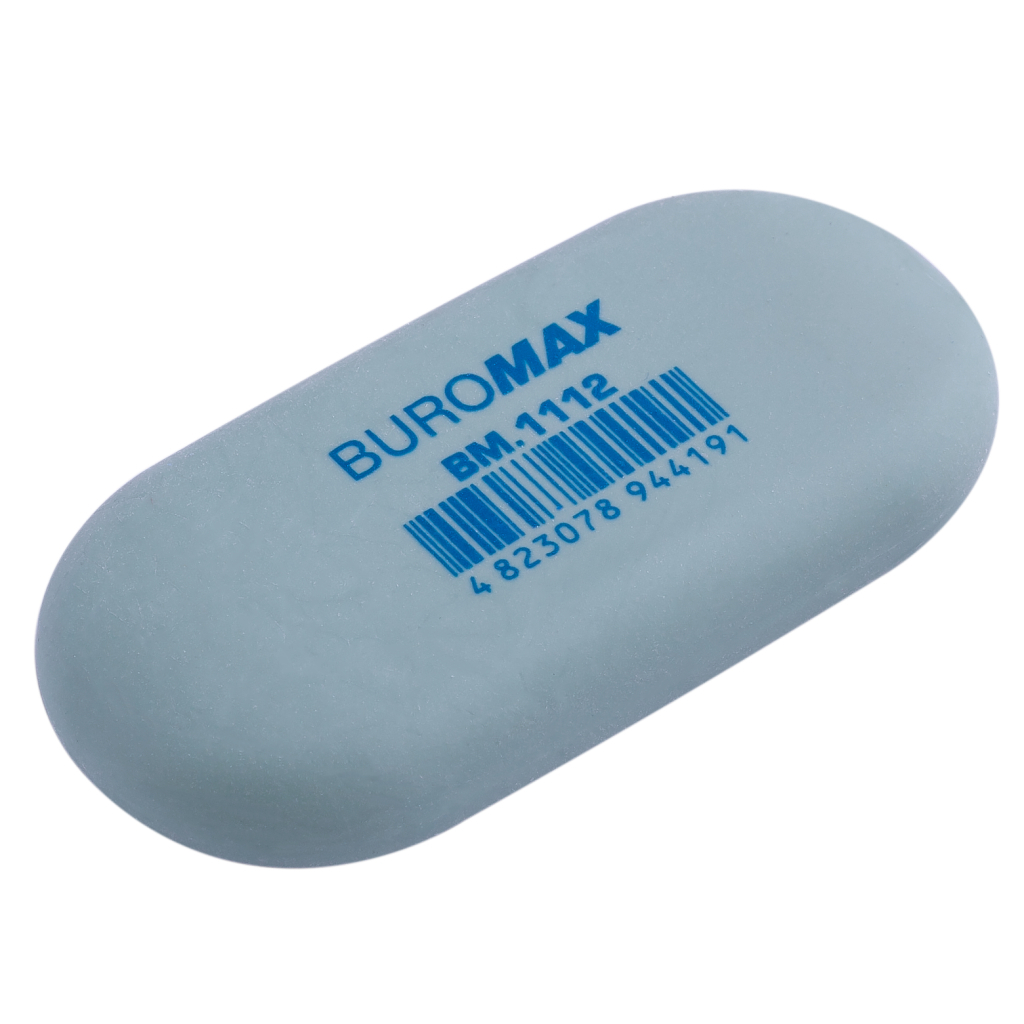 Гумка Buromax овальна, 49x23x9 мм синт.каучук, асорті кольорів (BM.1112) - изображение 3