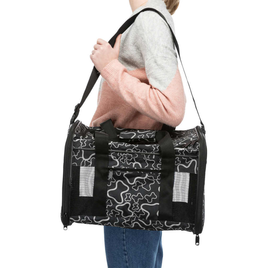 Переноска для тварин Trixie Adrina Carrier 26x27х42 см (чорна з сірим) (4011905028897) - зображення 5