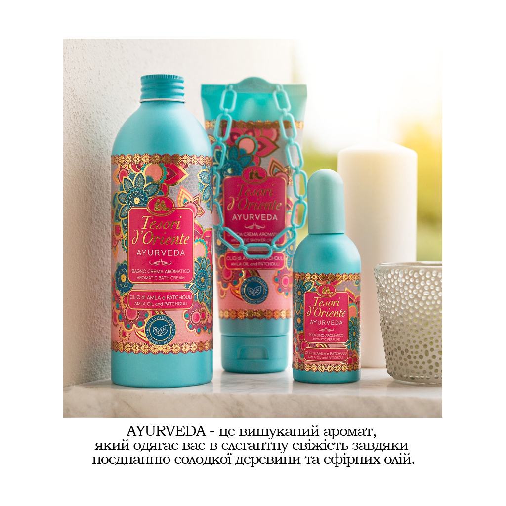 Гель для душу Tesori d'Oriente парфумований Аюрведа олія амли та пачулі 500 мл (8008970043630) - изображение 4