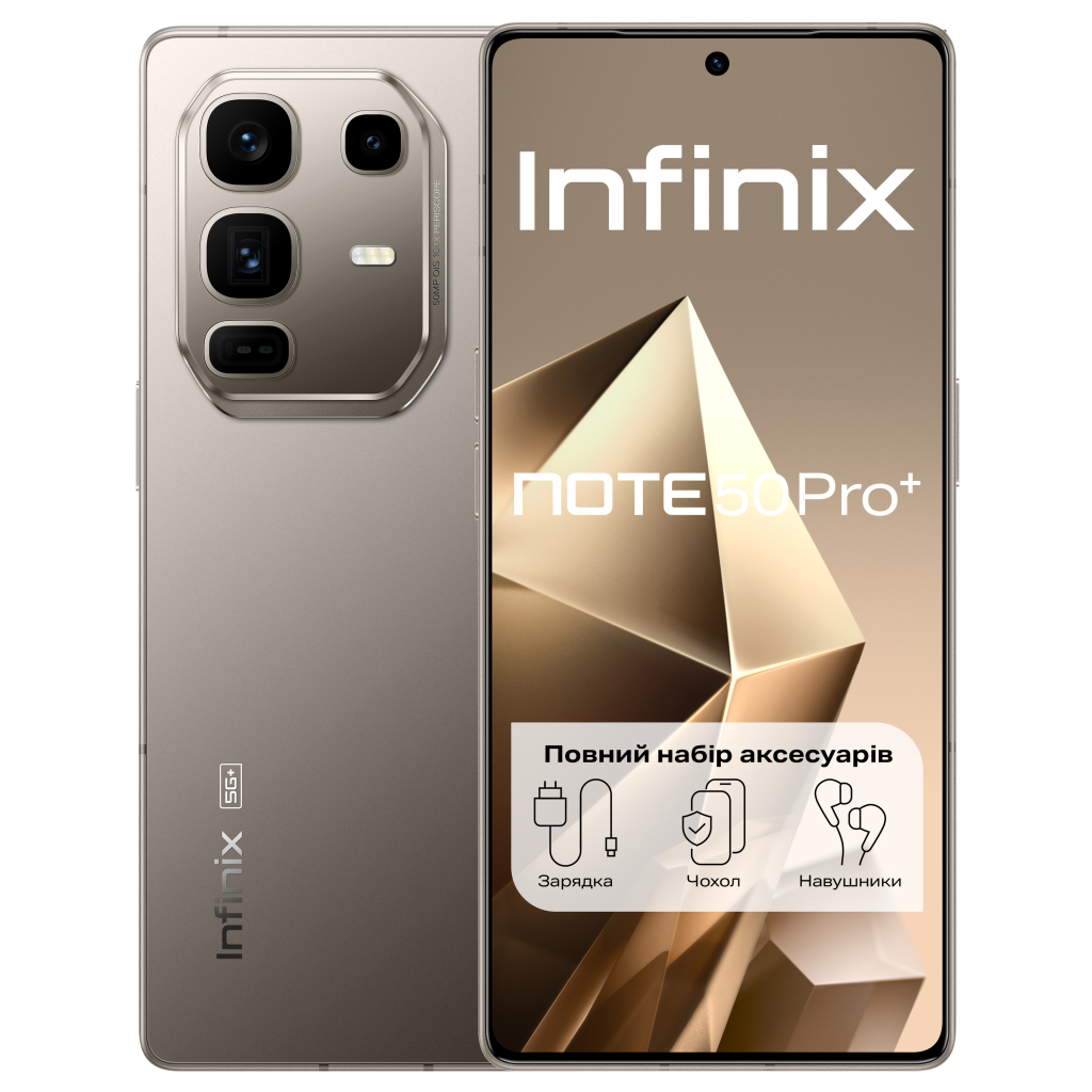Мобільний телефон Infinix Note 50 Pro+ 12/256Gb NFC Titanium Grey (4894947070068) - зображення 1