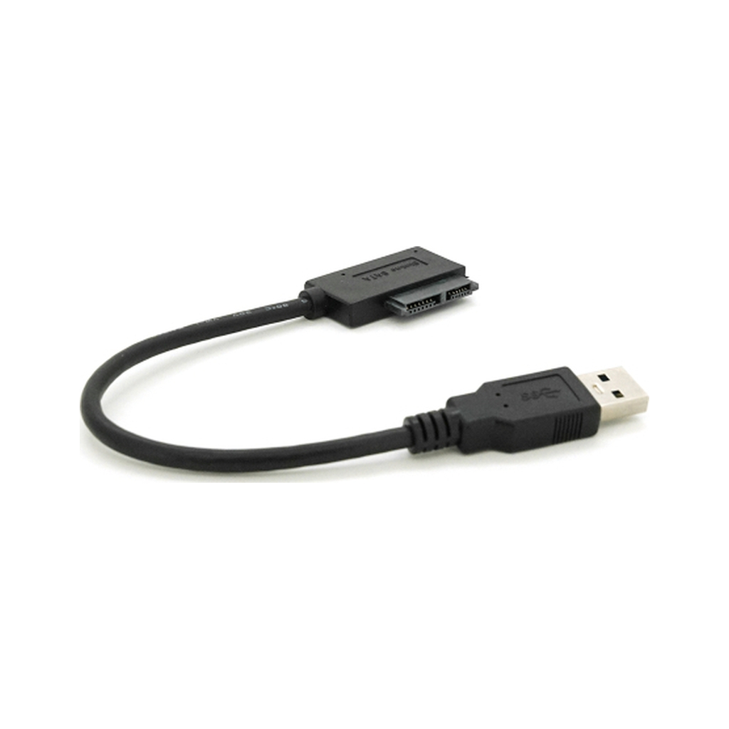 Перехідник USB 3.0 AM to Slimline SATA 13 pin 0.12m for ODD black Voltronic (YT-C3.0-SATA/0.12) - зображення 2