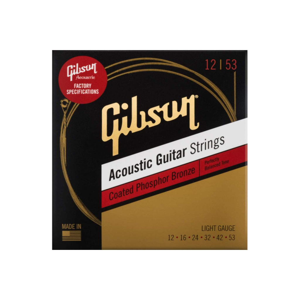 Струни для гітари Gibson SAG-CPB12 Coated Phosphor Bronze Acoustic Guitar Strings Light (12-53) (230472) - зображення 1