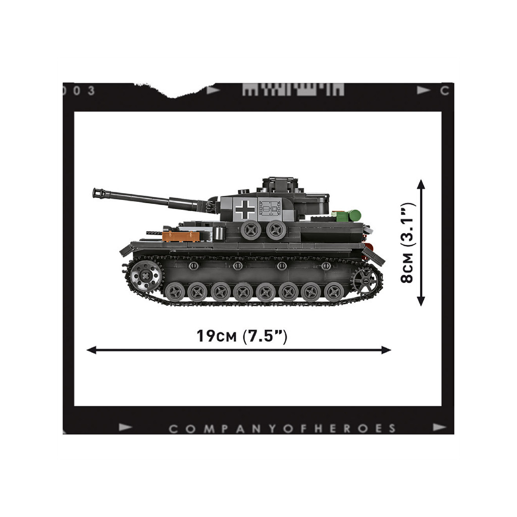 Конструктор Cobi Company of Heroes 3 Танк Panzer IV, 610 деталей (COBI-3045) - зображення 6