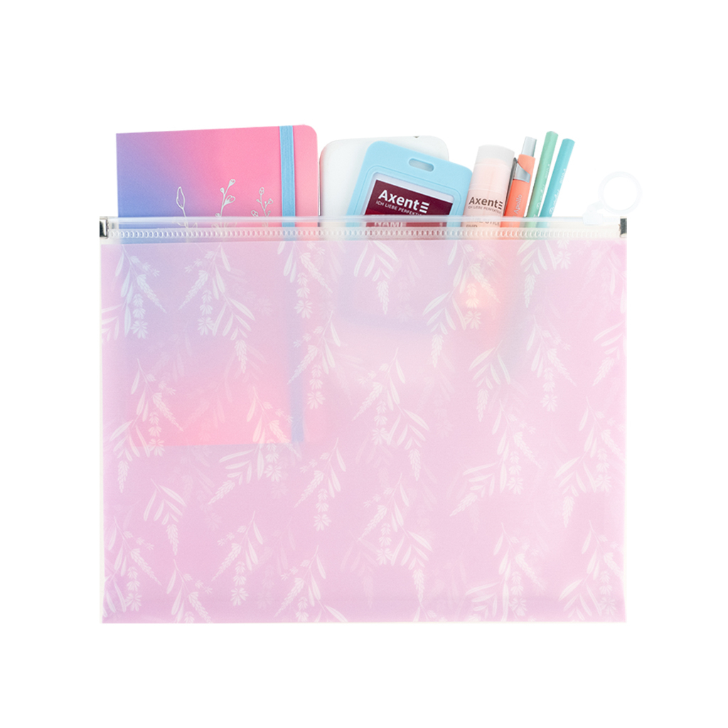 Папка на блискавці Axent zip-lock А4+ Lavender-3 (1497-38-A) - изображение 3