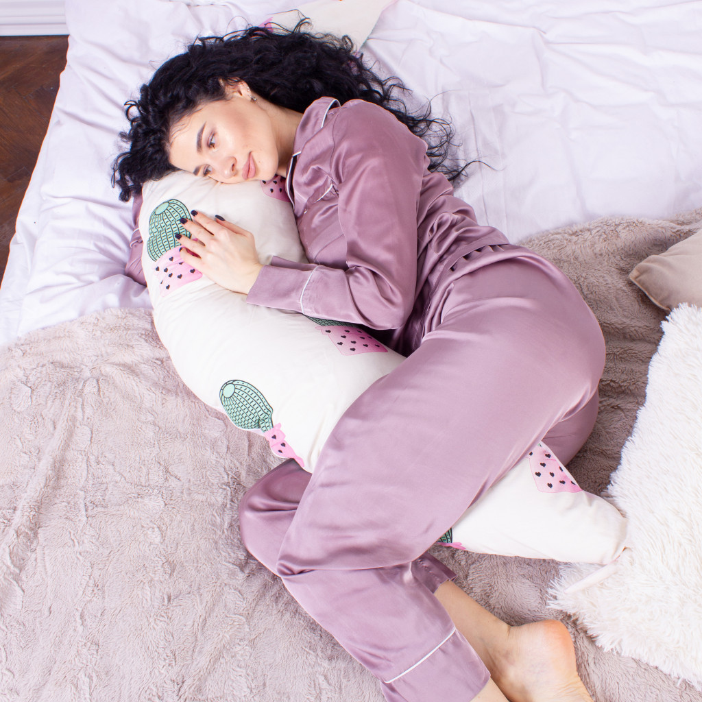 Подушка MirSon для вагітних та годування №8307 Print Line 17-0229 Kruzita Бязь 30х170х20 см (2200006200321) - зображення 5