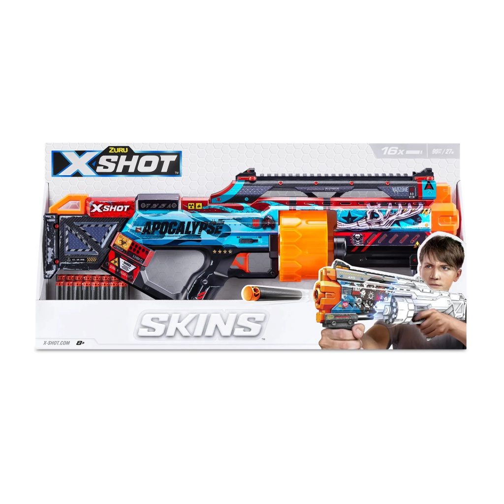 Іграшкова зброя Zuru X-Shot Швидкострільний бластер Skins Last Stand Faze (16 патронів) (36518H) - зображення 5